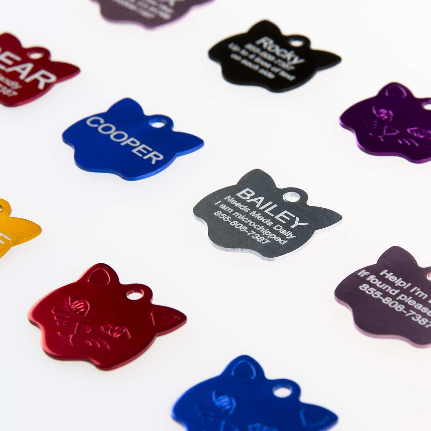 indoor only cat tags